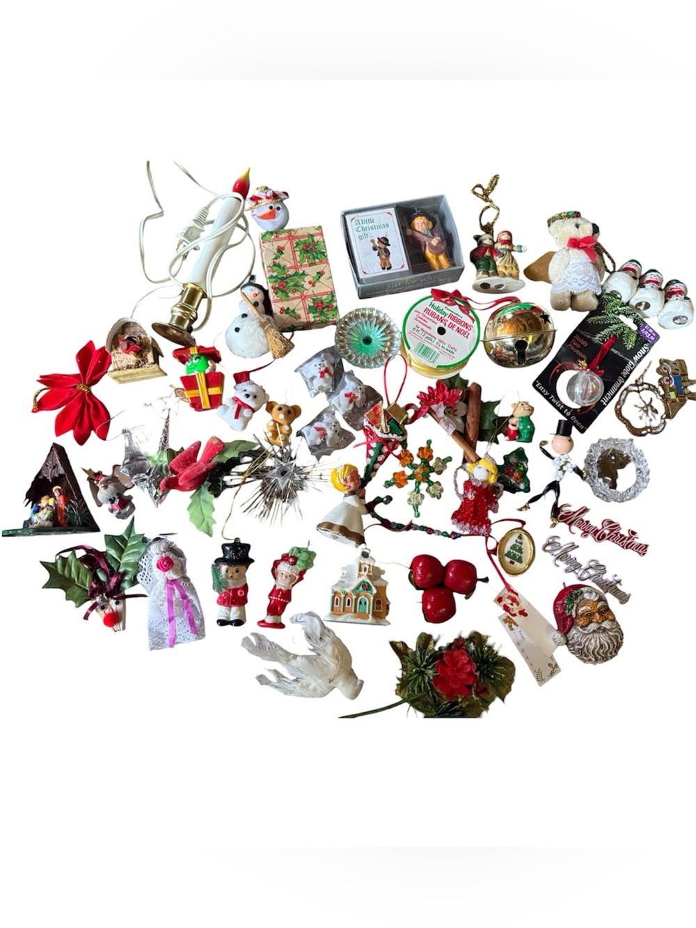 Large vintage assorted Christmas decor lot